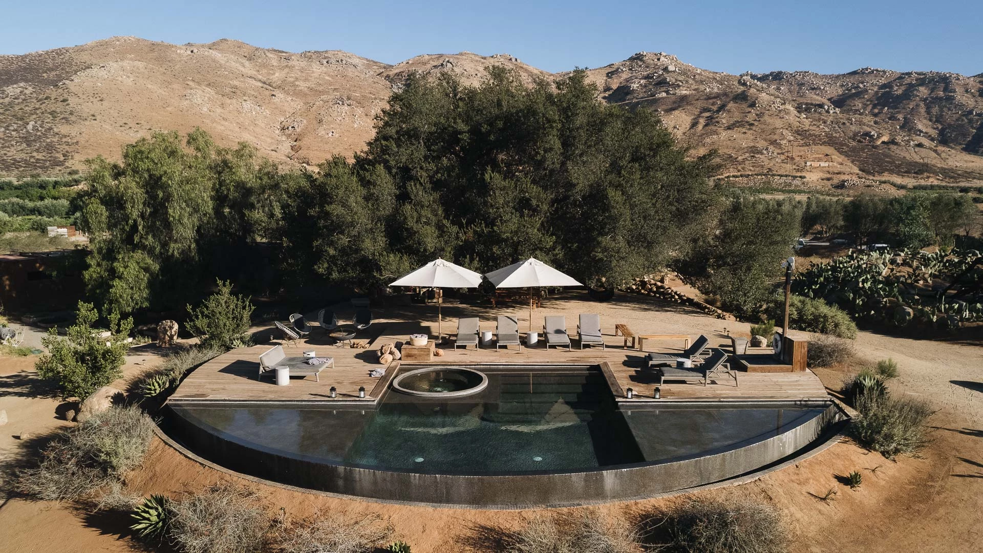 Vista del venue Bruma en Valle de Guadalupe