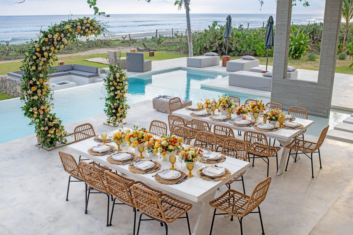 Áreas de celebración en Niku House, Puerto Escondido, Oaxaca